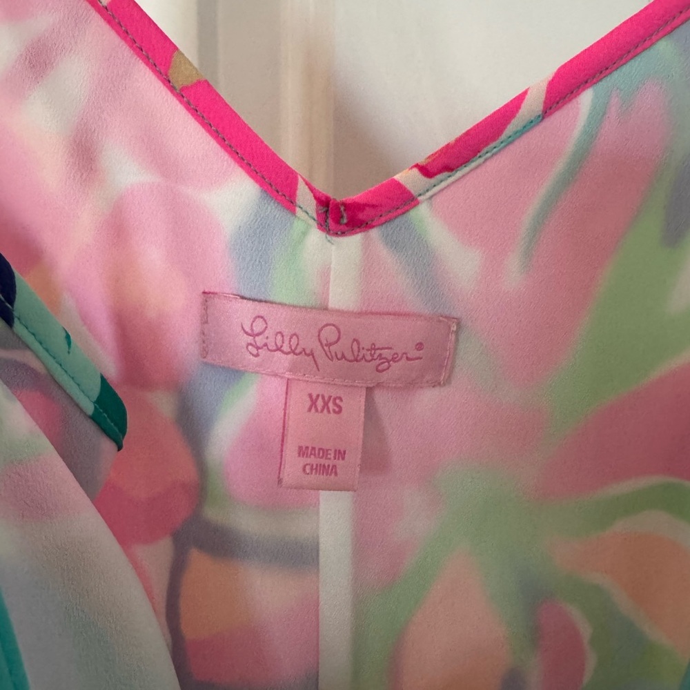 Lilly Pulitzer Pink and Green Floral Dress - Picture 2 of 4
